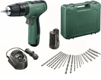 Дрель-шуруповерт Bosch EasyImpact 1200 аккумуляторная ударная в кейсе с набором оснастки, 06039D3105