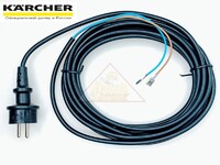 Сетевой кабель с вилкой H05V-F 2x0,75, длина 5 метров - для хозяйственных пылесосов Karcher серии A 2200, A 2204, A 2206, A 2254 Me, A 2500 (9.084-154.0)