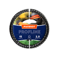 Леска PATRIOT Profline D 2,0 мм L 15 м (скрученный квадрат, черный) 200-15-5 на пластиковой обойме PATRIOT 805402201