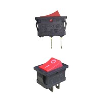 Переключатель KCD1-116/2P красный (359 к) 6A 250V 10A 125V, арт. 359к