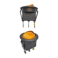 Переключатель KCD1-202/N 220v желтый (363ж) 6A 250V 10A 125V, арт. 363ж
