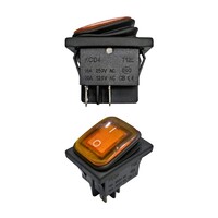 Переключатель KCD4-130/4PN FS желтый (370ж) 16A 250V 20A 125V, арт. 370ж