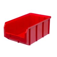 Пластиковый ящик Стелла-техник V-3-К3-красный , 342х207х143мм, комплект 3 штуки