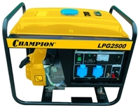 Генератор CHAMPION LPG2500 (+газ 2/2,3кВт 15л 41,5кг1,6л/ч 12V)