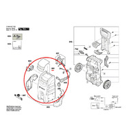 Передняя обшивка для мойки высокого давления Bosch AQT 40-13 (арт. F016F04572)