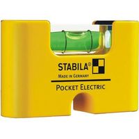 Уровень Stabila Pocket Electric (1гориз., точн. 1мм/м) с чехлом на пояс на блистере